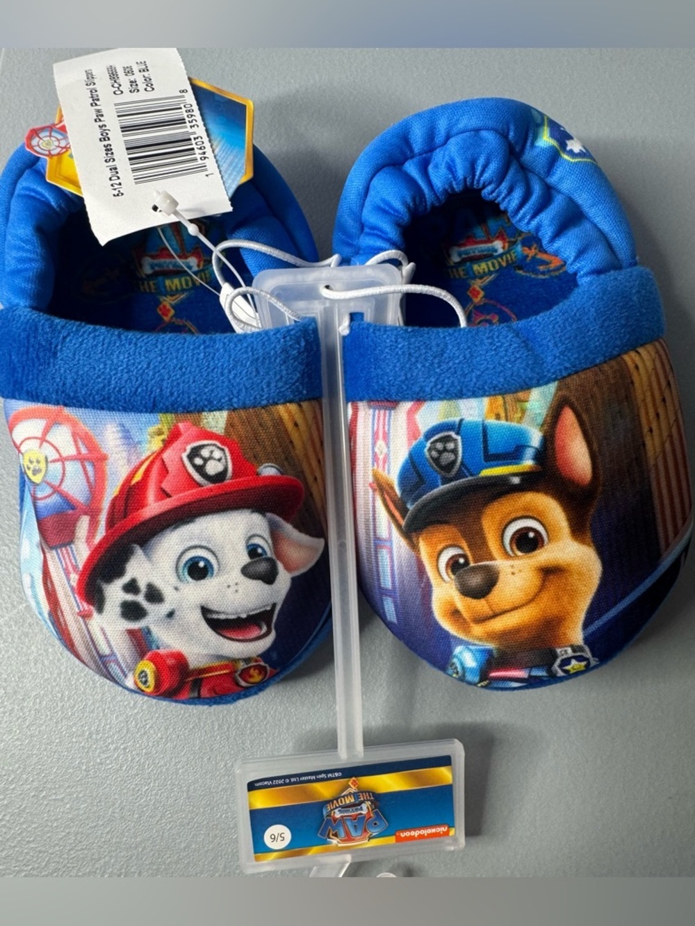 Paw Patrol the movie Marshall and chase Slip-On Character Slippers soft plush